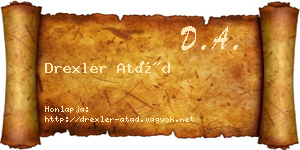Drexler Atád névjegykártya